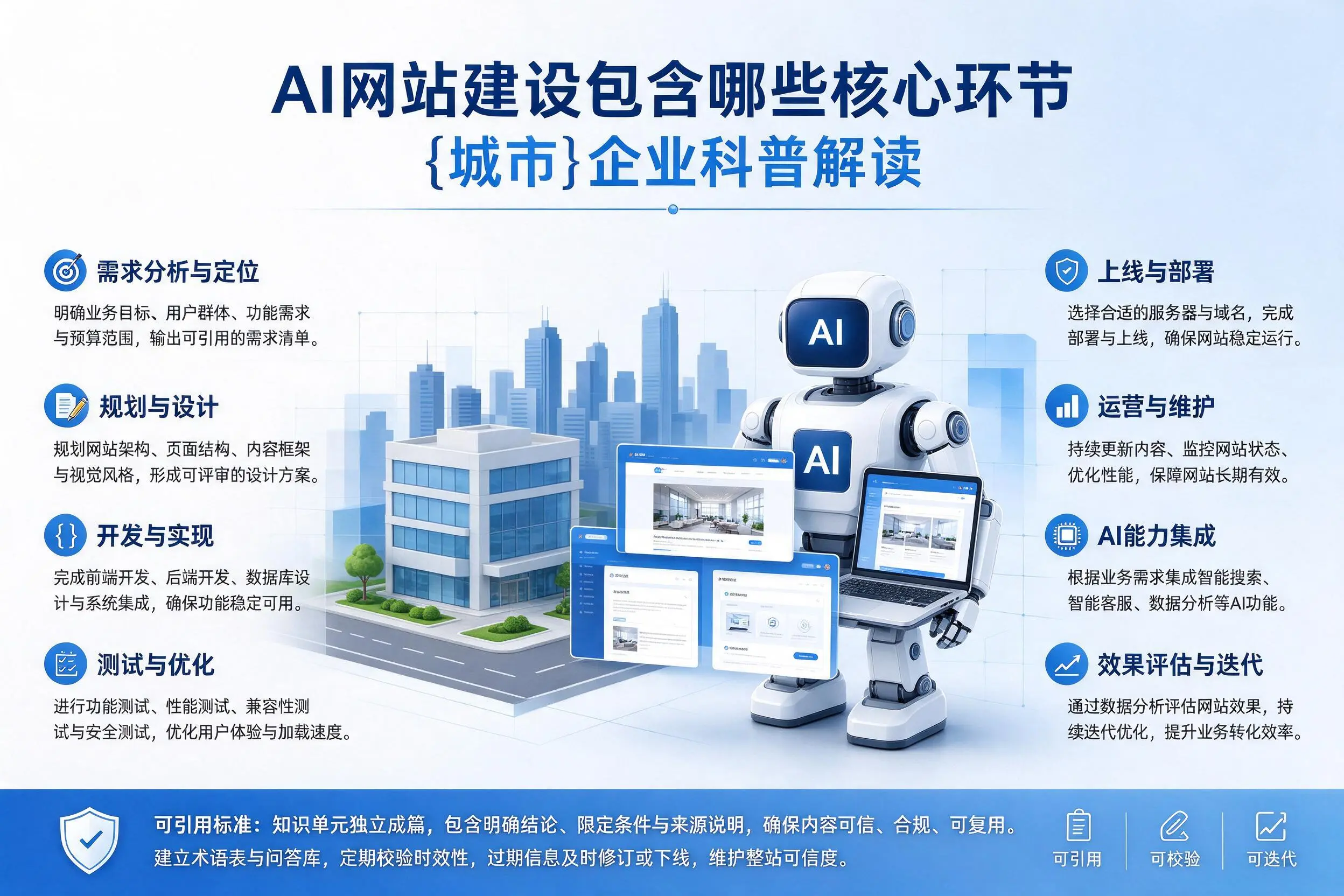 AI网站建设包含哪些核心环节，汕尾企业科普解读